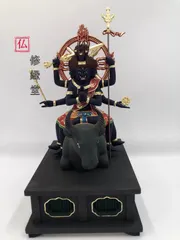 修縁堂】珍品 大迫力 極上彫 仏教工芸品 木彫仏像 大威徳明王 - メルカリ