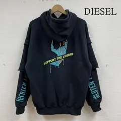 ディーゼル S-UBBER 長袖 パーカー プルオーバー ロゴ 刺繍 パッチ エンブロイダリー ダブルレイヤー A01804-0KAZW メンズ S ISItems【USED】【古着】【中古】50136929のサムネイル