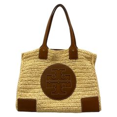 美品トリーバーチTORYBURCHトート バッグ ラフィア カゴ肩掛けストロー