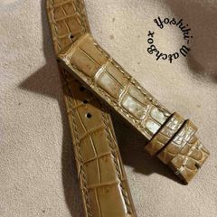cro-1923 クロコダイル 腕時計ベルト グロス仕上げ ベージュ ラグ幅22 cro-1923 クロコダイル 腕時計ベルト グロス仕上げ ベージュ ラグ幅22