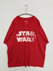 STARWARS 스타워즈 T셔츠/컷소우 2X/EEG 레드 전면 프린트 브랜드 로고 미들 길이 반소매 크루넥(원목) 맨즈 레이디스