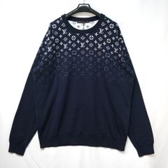 ルイヴィトン 24SS グラディエント モノグラム ジャカードニット L 紺 