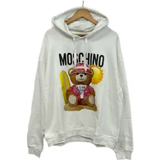 MOSCHINO(モスキーノ) パーカー サイズI54 XL レディース美品  - 白×ライトブラウン×マルチ 長袖/COUTURE!/クマのサムネイル