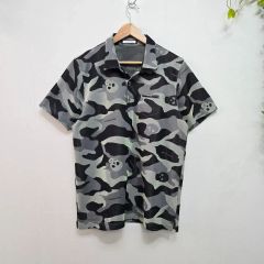 Lsize / 希少✨ A BATHING APE ポロシャツ 迷彩 黒系 - メルカリ