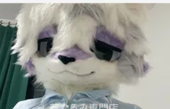 犬　猫　着ぐるみ ヘッド全頭　ヘッド ケモノ ファースーツ ぬいぐるみ コスプレ コスチューム Kurumi 一点物 C670のサムネイル