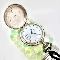 【稼働】EDOX エドックス 機械式 手巻き 懐中時計 シルバー スモールセコンド ハンターケース 200481 アンティークのサムネイル