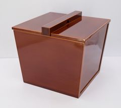 c842 釣瓶水指 春慶塗 紙箱 水漏れ確認済　茶道具 古物 茶道具 釣瓶水指 春慶塗 つるべ水指 水指 紙箱 - メルカリ