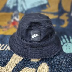 美品 00s 白タグ Nikeナイキ ブラック 黒 ベロア バケットハット 