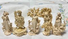 アルフォンス・ミュシャ フィギュア第1集「花」天然ダイヤモンド0.02ct
