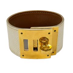 HERMES(エルメス) ブレスレット ケリードッグ アイボリー ゴールド金具のサムネイル
