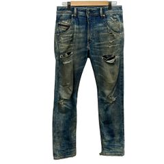DIESEL(ディーゼル) ジーンズ サイズ27 メンズ KROOLEY-T ライトブルー フルレングス/ダメージ加工のサムネイル