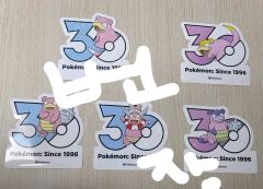 韓国 30周年 ロゴステッカー ヤドン ヤドラン ヤドキング セット 6枚