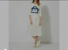 Maje マージュ 幾何学 レース ロング スカート (白/36サイズ)のサムネイル