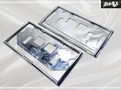 ★破損無し★ ホンダ 純正 ナンバーフレーム ナンバープレート ライセンスフレーム メッキ 前後セット 08P25-EJ5-0000 08P26-EJ5-0000のサムネイル