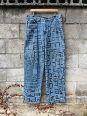 pelle pelle 総柄 デニム ジーンズ バギー buggy denim - メルカリ