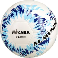 ミカサ MIKASA サッカー サッカー4号ALMUNDO 検定球 シームロック 青ライトブルー ボール フット 小学生 高耐久 耐水 アルムンド FIFA 試合 クラブ 部活 練習 ロゴ入り  FT453DBLLB -のサムネイル