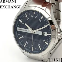 稼働品 Working item アルマーニエクスチェンジ ARMANI EXCHANGE 腕時計 メンズ Men クォーツ Quartz AX2132 ハンプトン ネイビー文字盤 アナログ ステンレスベルト シルバー 1161のサムネイル