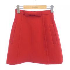 miumiu ミュウミュウ ロゴ入り ギンガムチェック ギャザー ロング