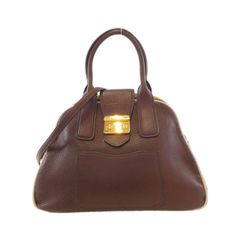 Y2k Miu Miu Flower Leather Brown Bag - メルカリ