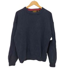 希少 90s Eddie Bauer Vネックコットン ニット M ブラック 黒 エディーバウアー 90s 黒タグ Vネックコットンニット エメラルド