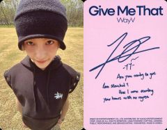 【中古】コレクションカード(男性) WayV/ヤンヤン(YANGYANG)/裏面印刷サイン・メッセージ入り/CD「Give Me That」(SMini Ver.)封入フォトカード