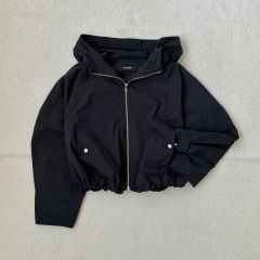 新品】NOBLE ミルキーシアースタンドカラーパーカーブルゾン ブラック