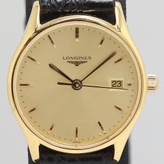 稼働 ロンジン L4.259.2 ゴールド クオーツ レディース 腕時計 美品