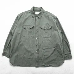 FILSON ダック ワークシャツ 長袖シャツ 2XL セージグリーン ダブル 胸ポケット コットン プリーツ 12020のサムネイル
