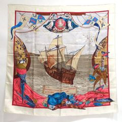 ☘️希少 美品☘️ HERMES マキシツイリー Pavois 船旗 ベージュ