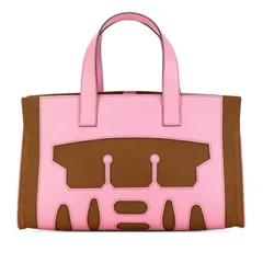    中古 エルメス プティアッシュ トートPM トートバッグ ハンドバッグ フェルト ヴォーエプソン Aランク ピンク ブラウン レディース HERMES 【送料無料】【名谷店】のサムネイル