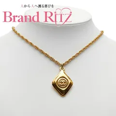 中古 シャネル ココマーク ひし形 ネックレス ゴールド メッキ  ヴィンテージ レディース CHANEL 【送料無料】【西神店】