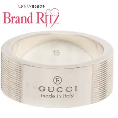 中古 グッチ ロゴ リング 指輪 #15 SV925 シルバー メンズ GUCCI  【送料無料】【名谷店】のサムネイル