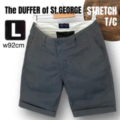 The DUFFER of St.GEORGE/ザ・ダファー★トラウザーショーツ★ストレッチTCツイル★裾ダブル★グレー★メンズL/w92cm    #2606J048のサムネイル