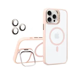 Kanyaku Iphone16ProMax用のケース MagSafe対応 レンズ保護 スタンド自由に切替 ワイヤレス充電 耐衝撃 黄ばみなし ストラップホール付き ウインドウシリーズ 6.9 (LKJT-16promax-fen)