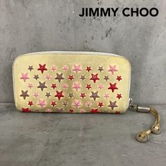 ジミーチュウ スタッズ スター ラインストーン レザー 長財布 - メルカリ
