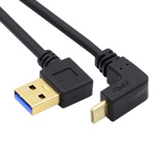 新着商品 CY 100 cm up & down角度付きUSB 3.1 USB - C to右角度付き90度Aオスデータケーブルfor MacBook & Tablet &セル電話