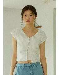 Apuweiser-riche スパンコールメッシュニット半袖ジャケット 2 M