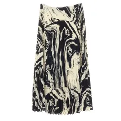 【中古】マリメッコ marimekko ポリエステル プリーツ ロングスカート ホワイトxブラック【サイズS】【レディース】のサムネイル