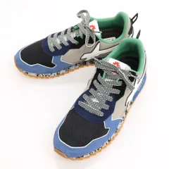【新品】ウィズ（W6YZ） W6YZ JM231-1C89S ナイロン スエード スニーカー グレーxブルー【サイズ42】【メンズ】のサムネイル