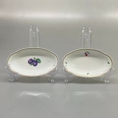 リチャードジノリ ボンジョルノプルーン&チェリー オーバルプレート4枚
