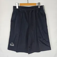 90s 00s Kappa カッパ ハーフパンツ ショートパンツ オミニロゴ サイドライン メッシュ ウエストゴム スポーツ サッカー ストリート アメカジ メンズ ブラック   NA115のサムネイル