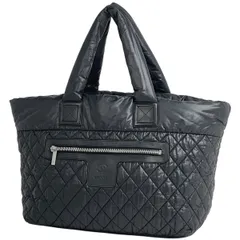 シャネル CHANEL コココクーン ラージ トートバッグ ココマーク ナイロン ブラック レディース 【中古】のサムネイル