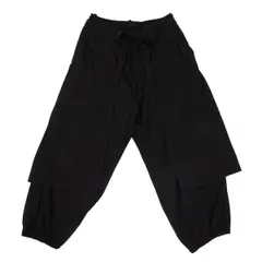 サイトS'YTE ラップレイヤードテーパードパンツ 黒3