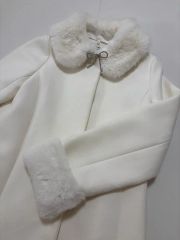 極美品Rene ♡コペンハーゲン ホワイト ミンク襟 - メルカリ