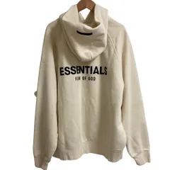 良品 ESSENTIALS エッセンシャルズ フィアオブゴッド バックロゴプリント プルオーバー フーディ パーカー サイズМ ベージュ メンズ 古着 中古 USEDのサムネイル