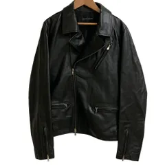 美品 LOUNGE LIZARD ラウンジリザード シープスキン レザー ダブルライダースジャケット サイズ3 ブラック メンズ 古着 中古 USEDのサムネイル
