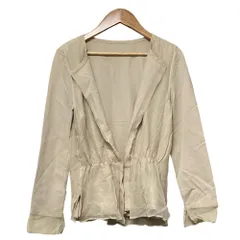 美品 FOXEY フォクシー シルクレイヤードニットジャケット 30548 サイズ38 ベージュ レディース 古着 中古 USEDのサムネイル