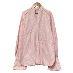 良品 CYCLAS シクラス ギンガムチェック フレアスリーブ ブラウス シャツ 19-FW-85-BL ピンク ホワイト レディース 古着 中古 USEDのサムネイル