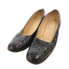 ボッテガヴェネタ BOTTEGA VENETA イントレチャート パンプス 8 1/2 黒 ブラック 編み込み /SJ ■Dのサムネイル