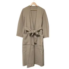 良品 allureville アルアバイル ノーカラー リバーコート サイズ2 ベージュ レディース 古着 中古 USEDのサムネイル